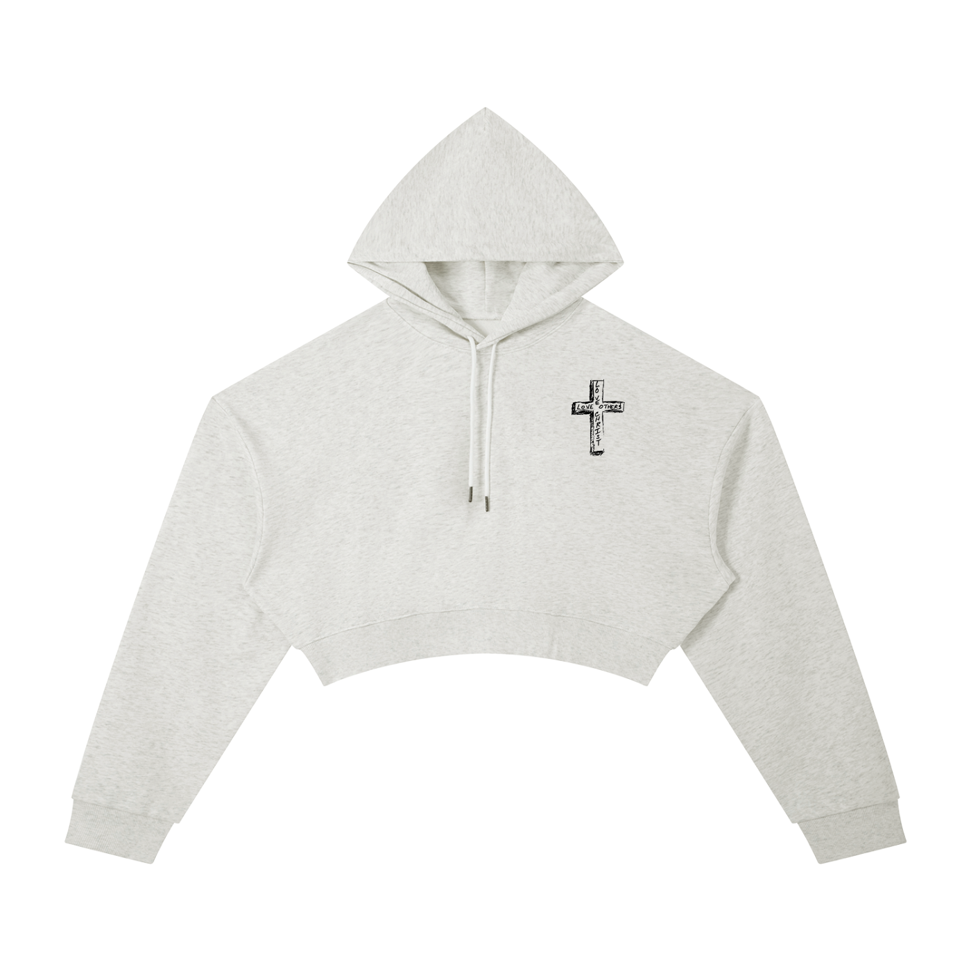 Love Christ, Love Others - Women's Cropped Hoodie