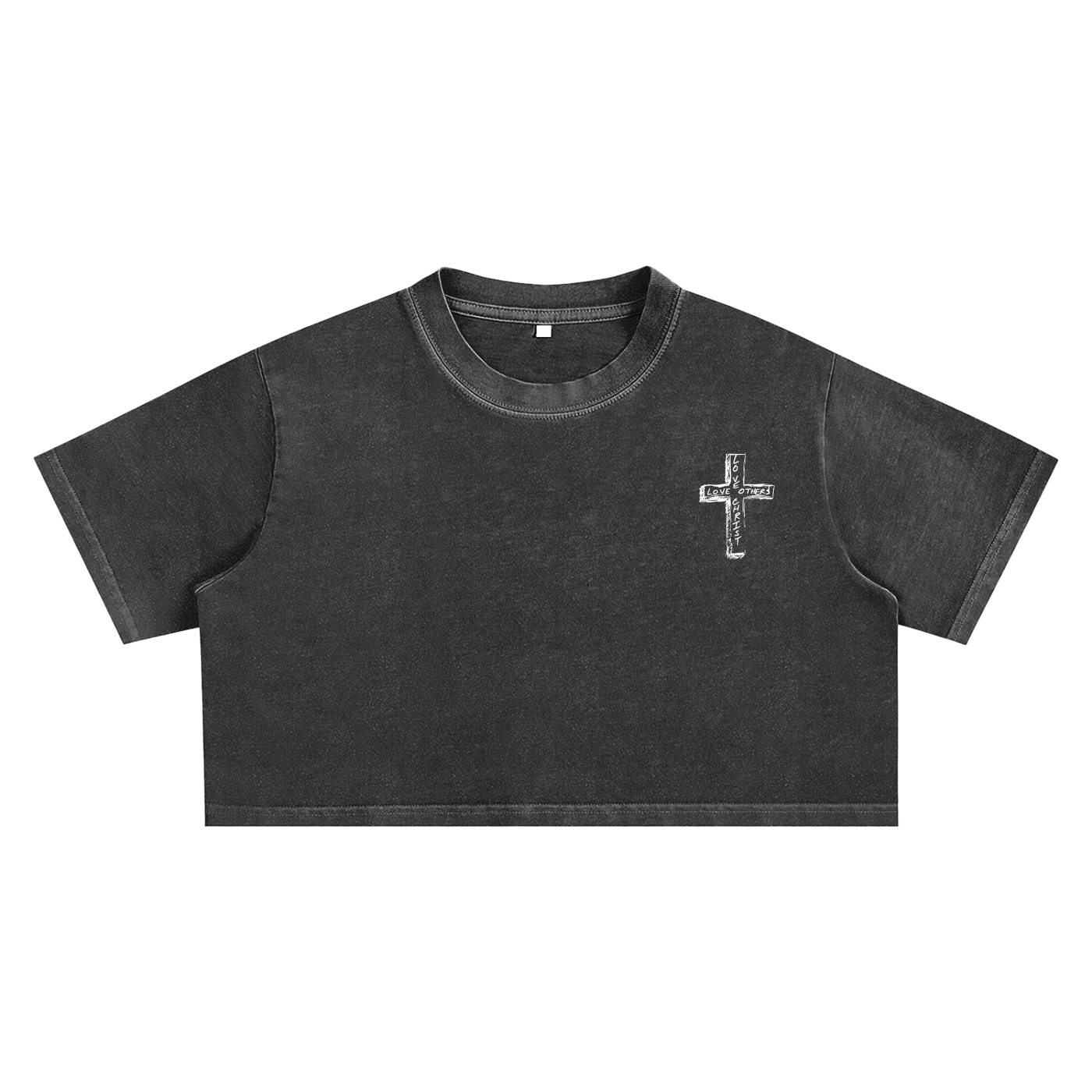 Love Christ, Love Others - Women's Washed Crop Tee
